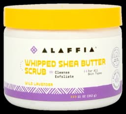 Alaffia Authentic African Whipped Shea Butter Scrub, Wild Lavender 11oz