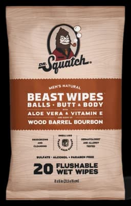 Dr. Squatch Wood Barrel Bourbon Wipes