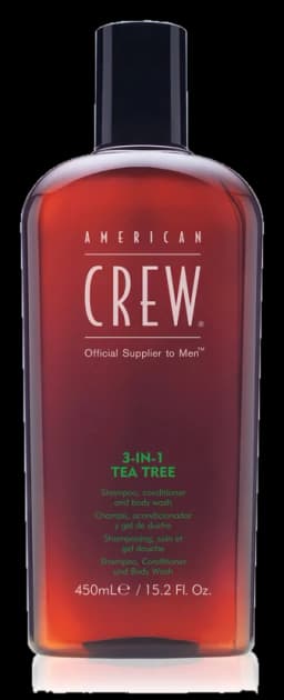 American Crew 3-IN-1 TEA TREE SHAMPOO, CONDITIONER & BODY WASH FOR MEN