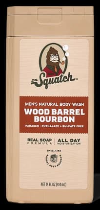 Dr. Squatch 14 oz Wood Barrel Bourbon Body Wash