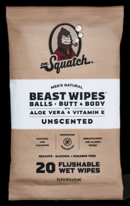 Dr. Squatch Unscented Wipes