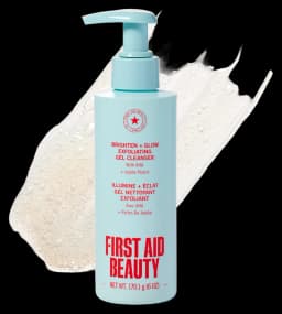 First Aid Beauty Brighten + Glow Exfoliating Gel Cleanser with AHA and Jojoba Pearls