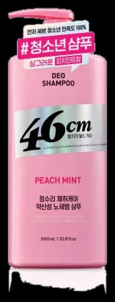46센티미터 정수리 체취케어 약산성 노세범 두피 샴푸 피치민트향