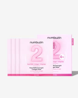 넘버즈인 No.2 Rose PDRN Overnight Collagen Mask (4 Masks)
