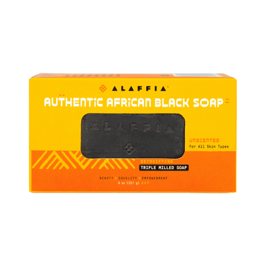 Alaffia African Black Soap Bar Soap, 8oz, Unscented