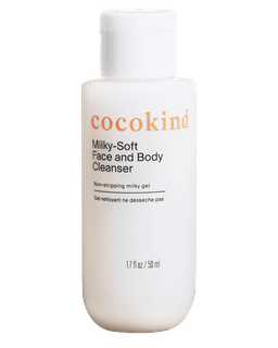 cocokind travel-size milky-soft face and body cleanser