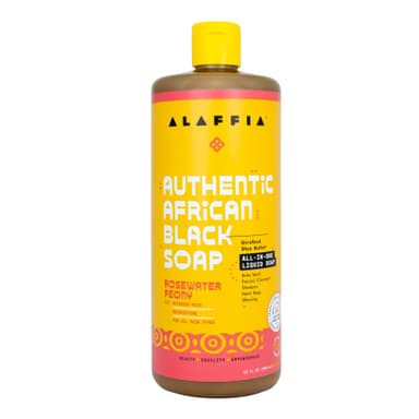 Alaffia Authentic African Black Soap All-In-One - Rosewater Peony