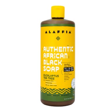 Alaffia Authentic African Black Soap All-In-One - Eucalyptus Tea Tree 32 oz