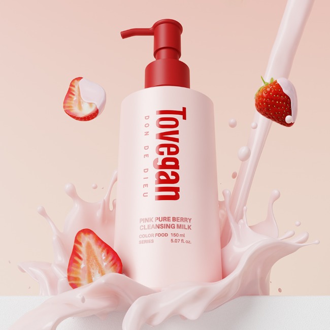 투비건 컬러푸드시리즈 핑크 퓨어 베리 클렌징 밀크 150ml