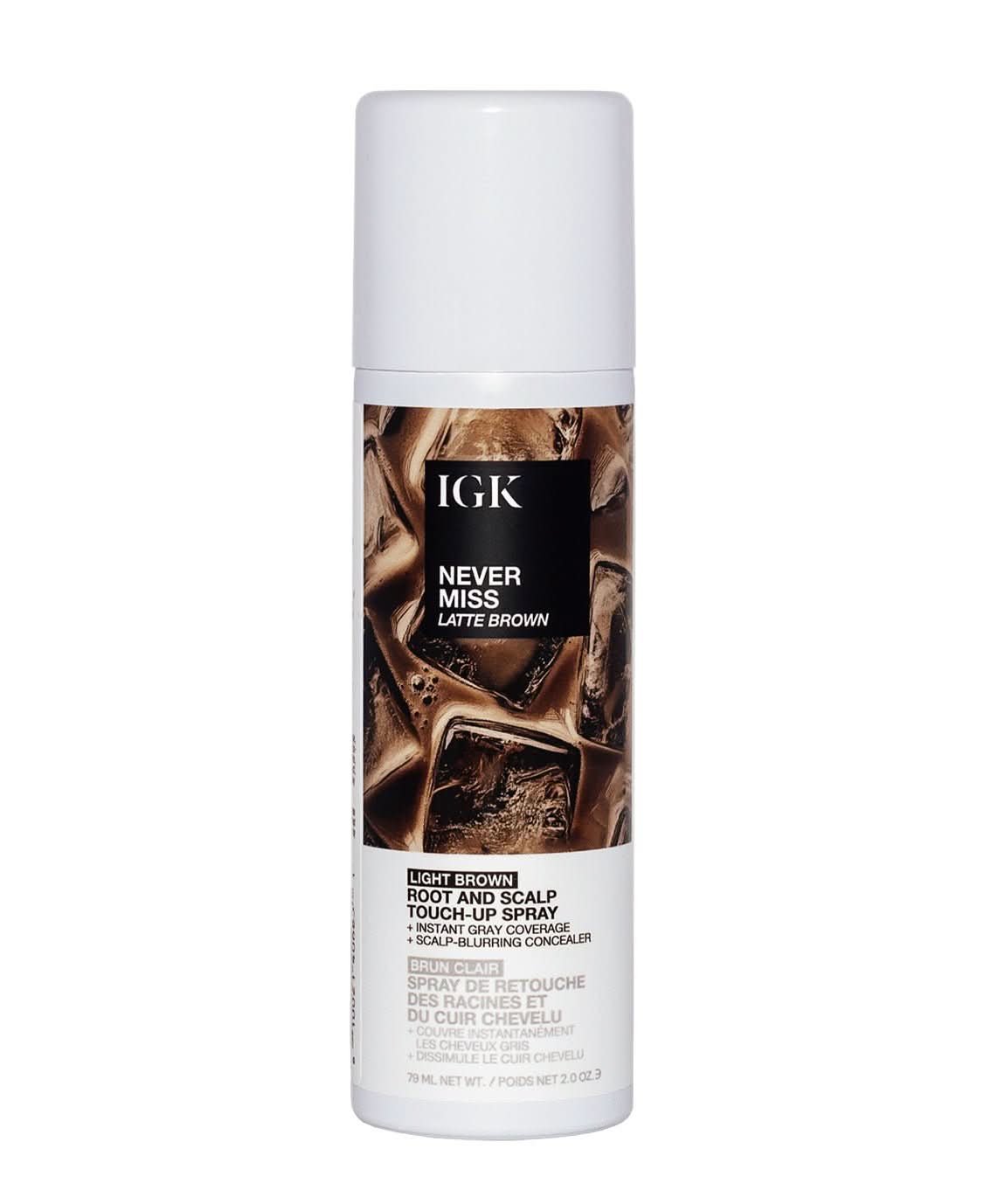 IGK Hair Never Miss Root and Scalp Touch-Up Spray - Light Brown