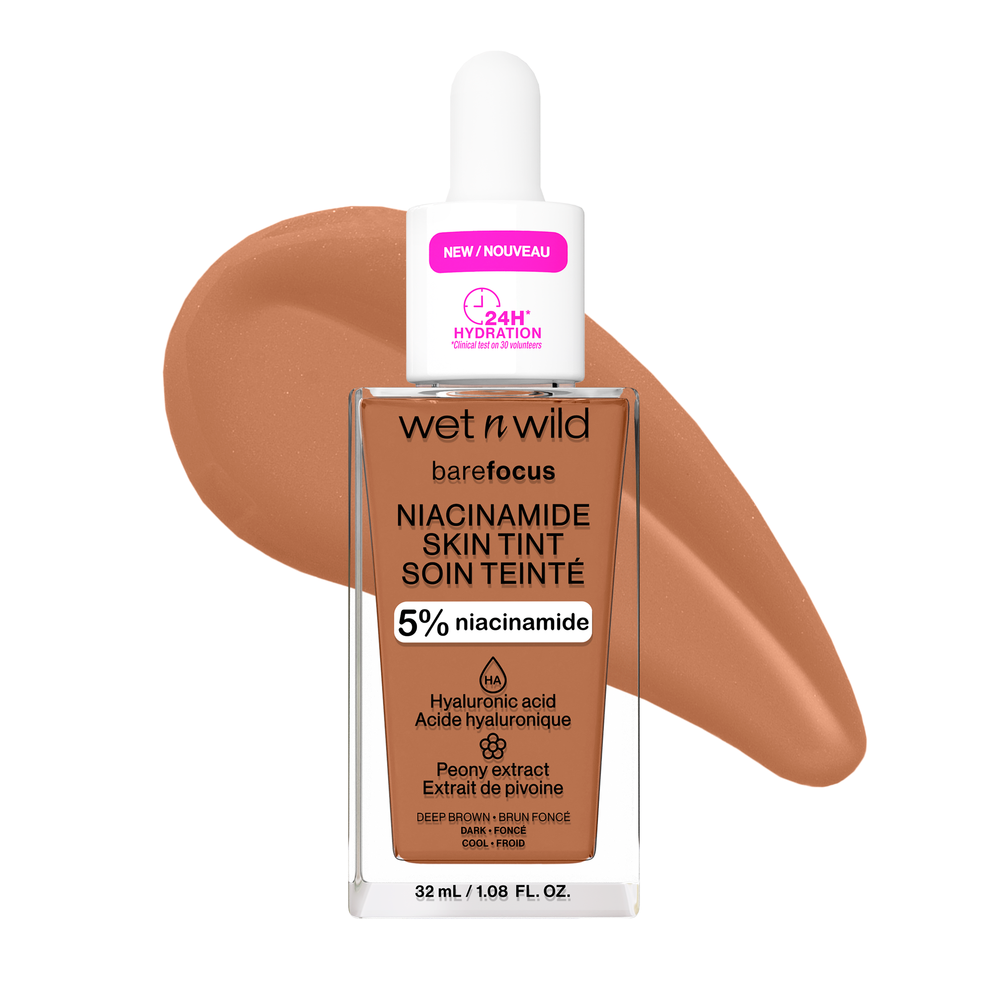 wet n wild Bare Focus Niacinamide Skin Tint | Deep Brown