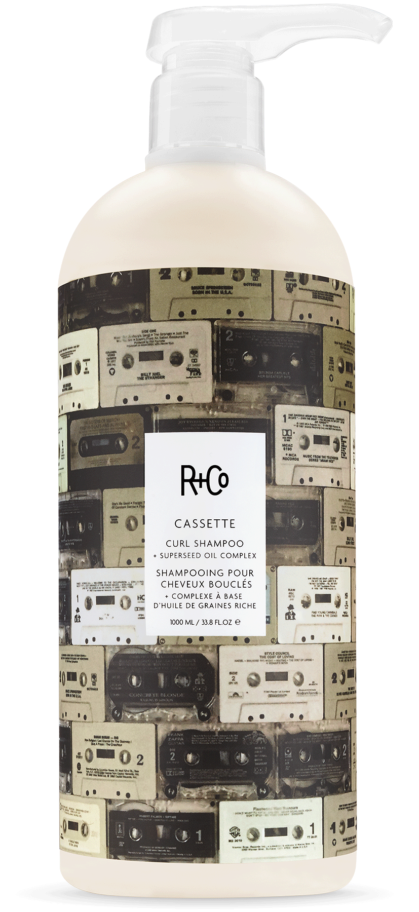 R+Co CASSETTE Curl Defining Shampoo + Superseed Oil Complex Retail Liter