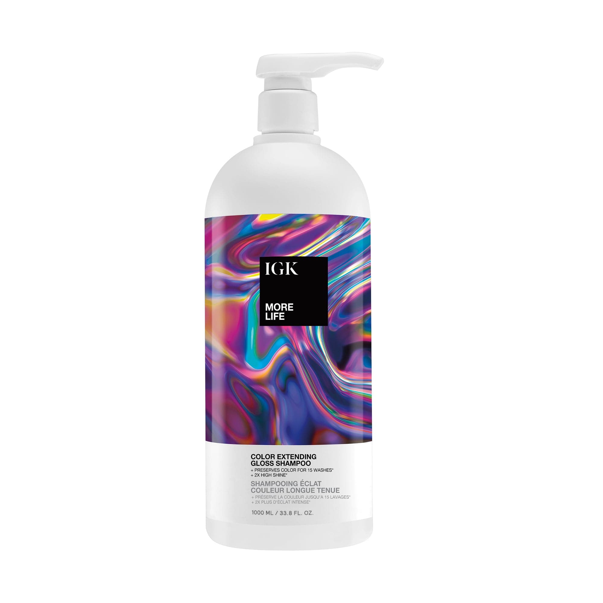 IGK Hair MORE LIFE Color Extending Shampoo Liter