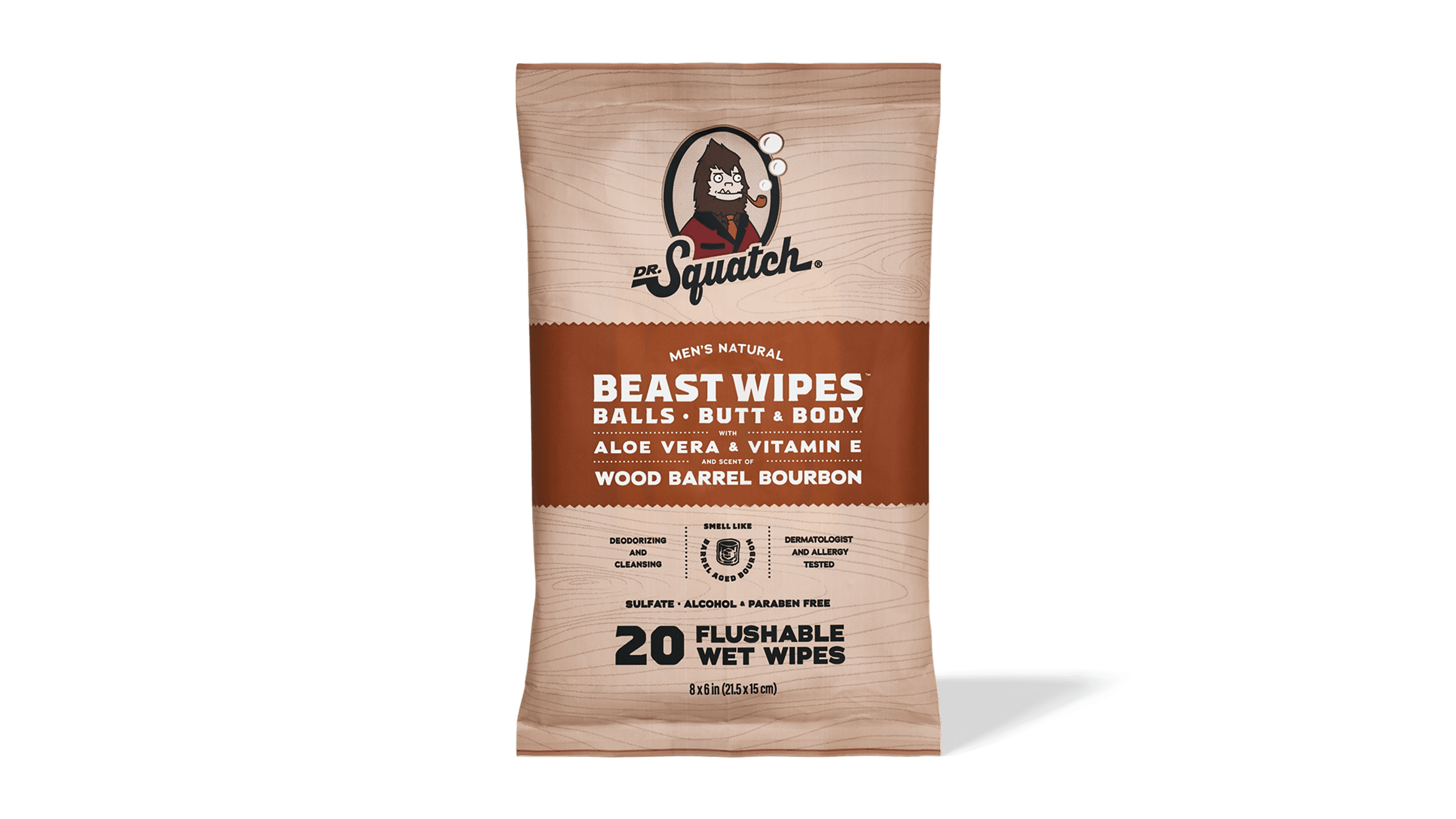 Dr. Squatch Wood Barrel Bourbon Wipes