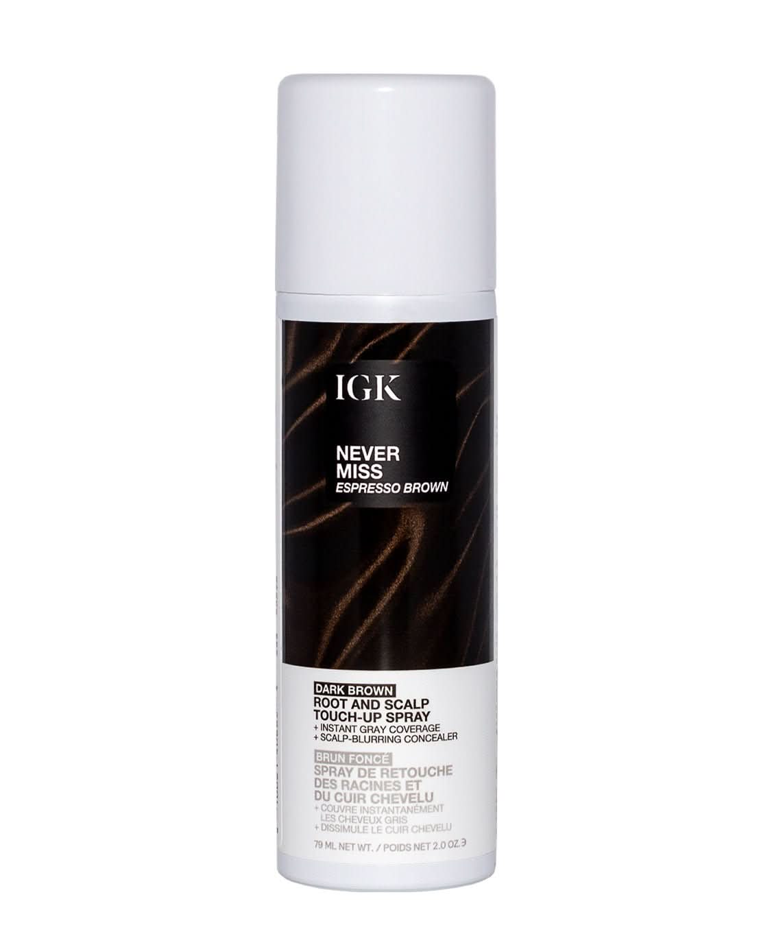 IGK Hair Never Miss Root and Scalp Touch-Up Spray - Dark Brown