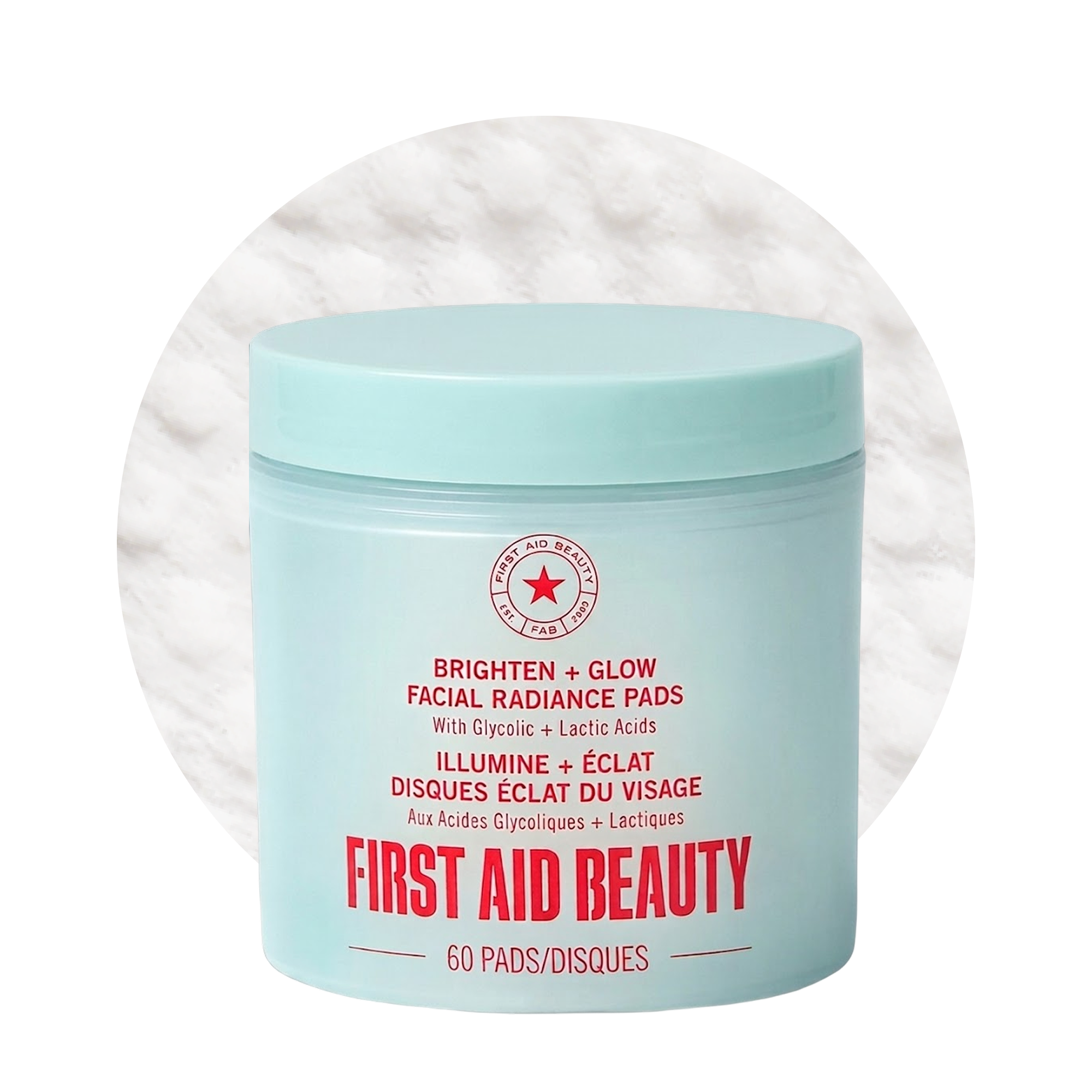 First Aid Beauty Brighten + Glow Facial Radiance Pads with Glycolic + Lactic Acids