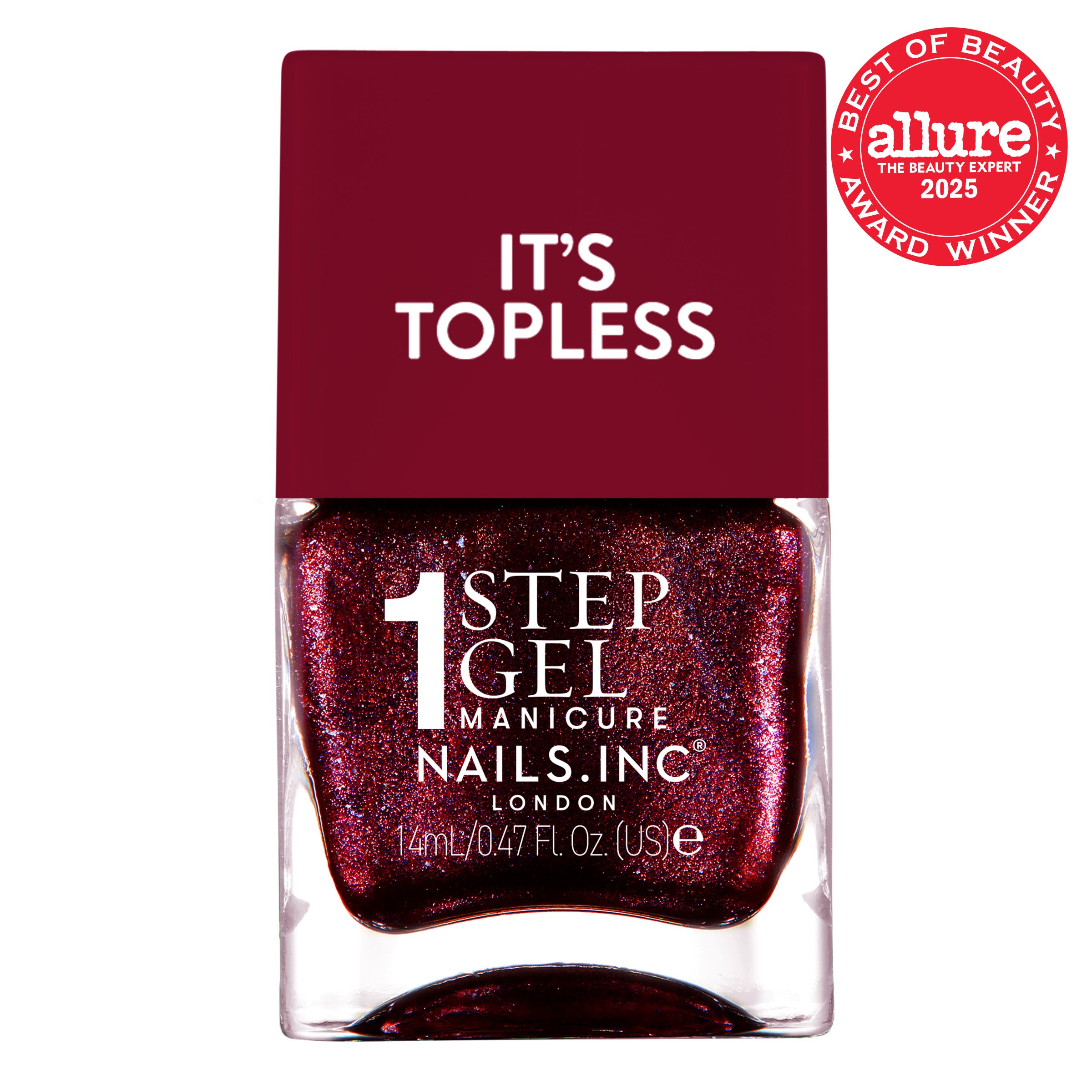 Nails.INC Scarlett – 1-Step Gel It's Topless Nail Polish